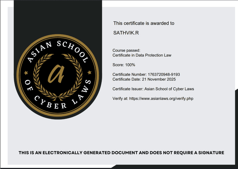 ASCL Certificate in Data Protection Law